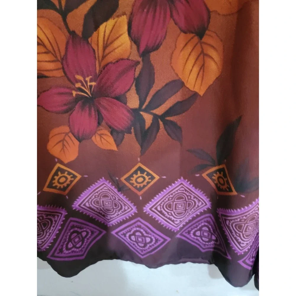 NWT VTG 90s California Concepts‎ Floral Border Print Midi Dress Plus 18 Boho Y2K